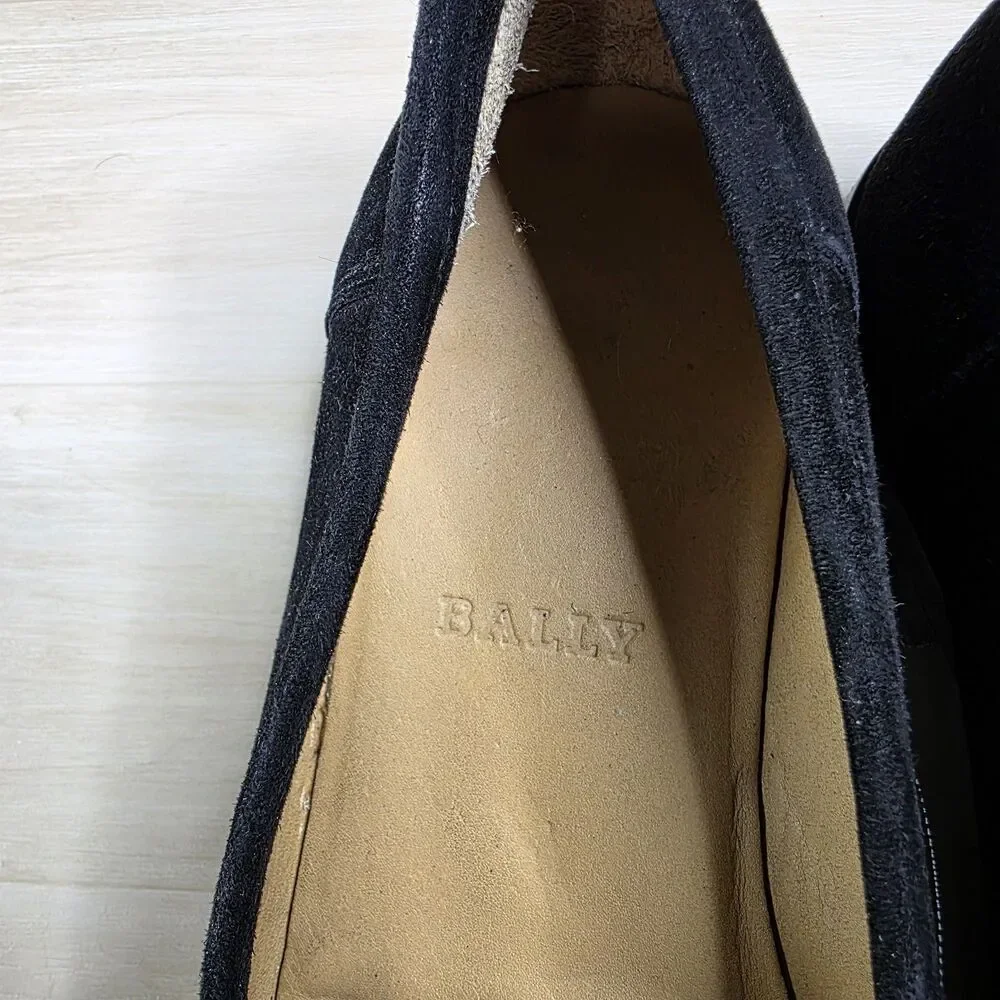 Bally Black Suede Slip On‎ Loafers Women's Size 5.5